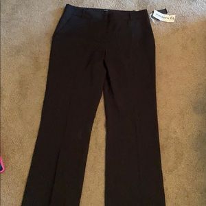 Pinstripe black dress pants modern fit